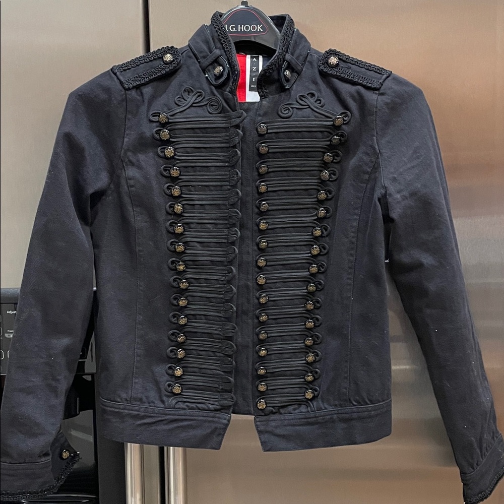 AZI Black Military Style Jacket